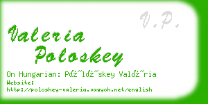 valeria poloskey business card